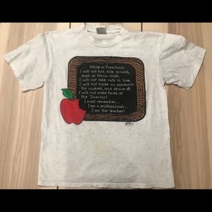 Vtg 1992 Teacher Preschool Apple Funny Shirt Sz M‎